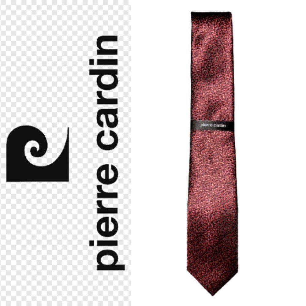 Pierre Cardin Men's Red & Black 100% Polyester Tie Size OS
